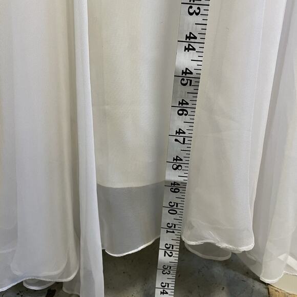 Jessica McClintock Dress Size 5/6 White Bridal Lace Wedding Shower Vintage 1980s - Picture 10 of 13